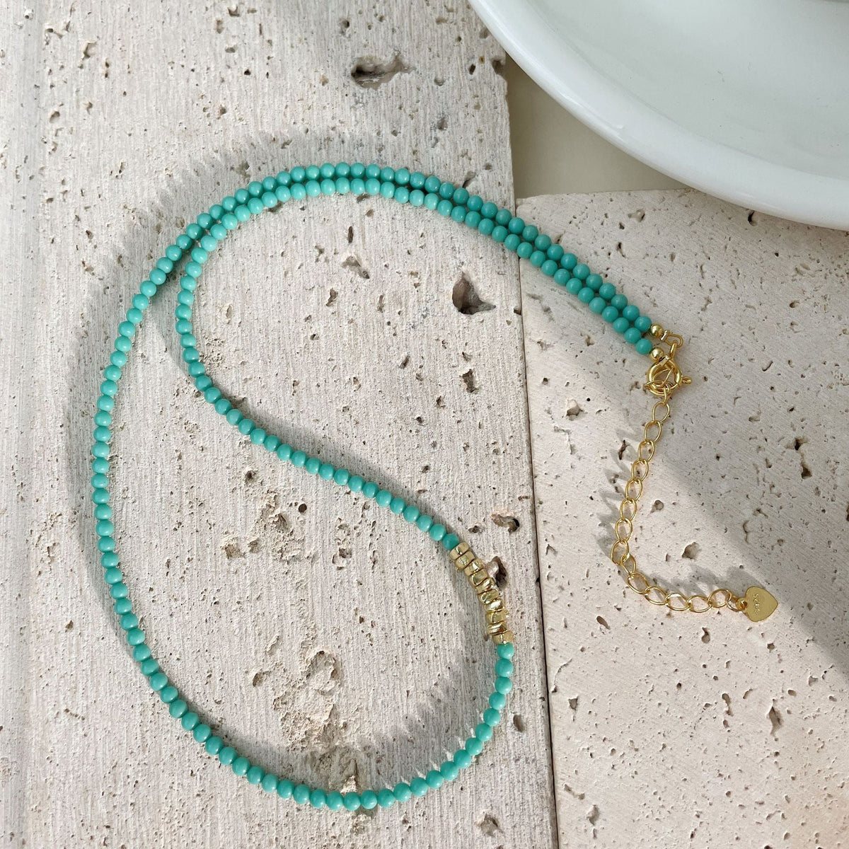 Gold-Tone Turquoise Necklace – image 7