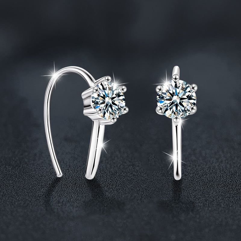 U-Shaped Moissanite Stud Earrings – wholesale moissanite jewelry