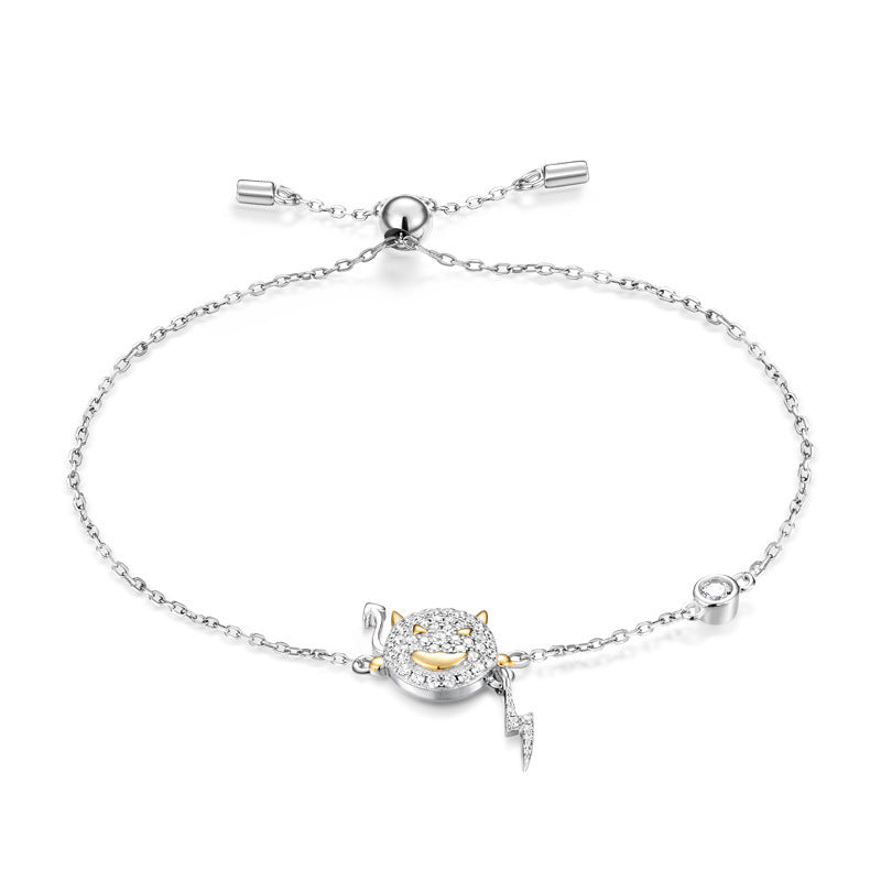 S925 Sterling Silver Halloween Evil Eye Bracelet