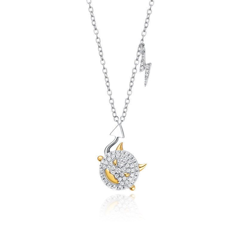 S925 Sterling Silver Halloween Evil Eye Necklace