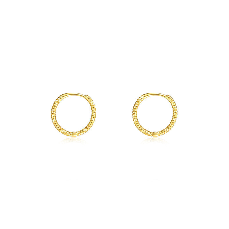 Plain S925 Sterling Silver Hoop Earrings