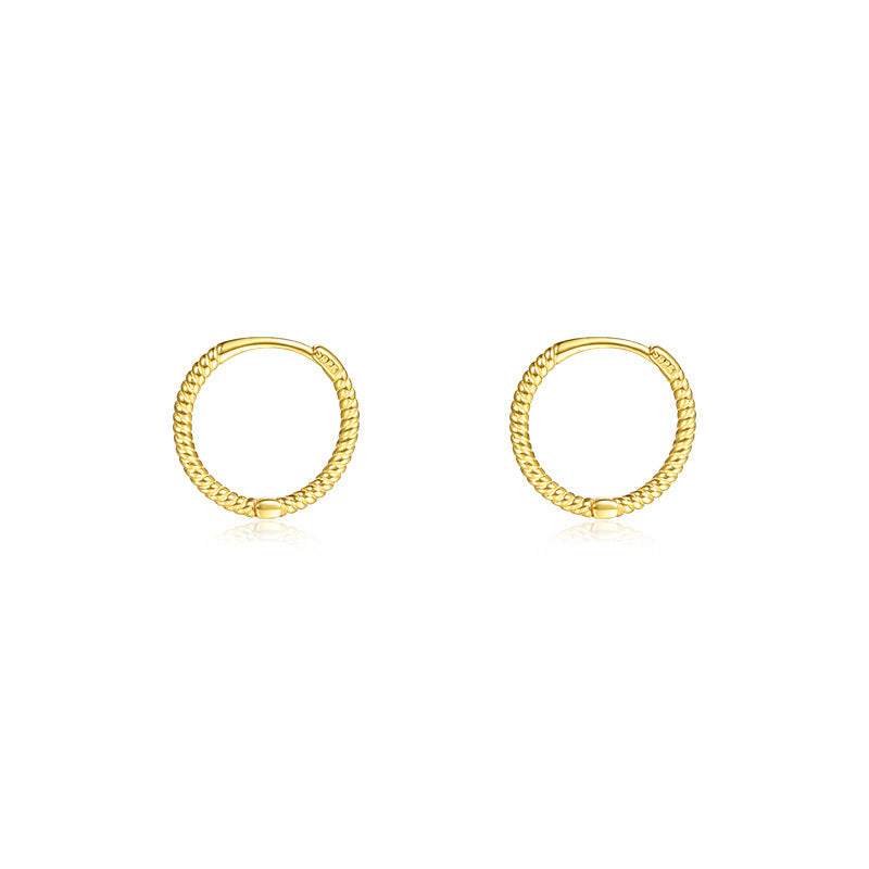 Plain S925 Sterling Silver Hoop Earrings