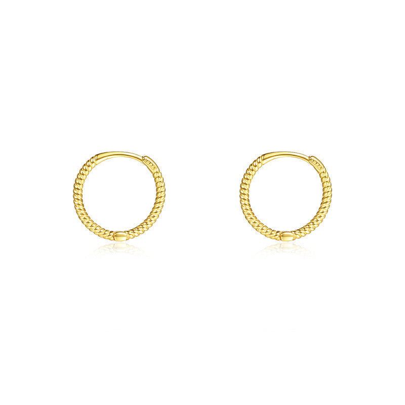 Plain S925 Sterling Silver Hoop Earrings