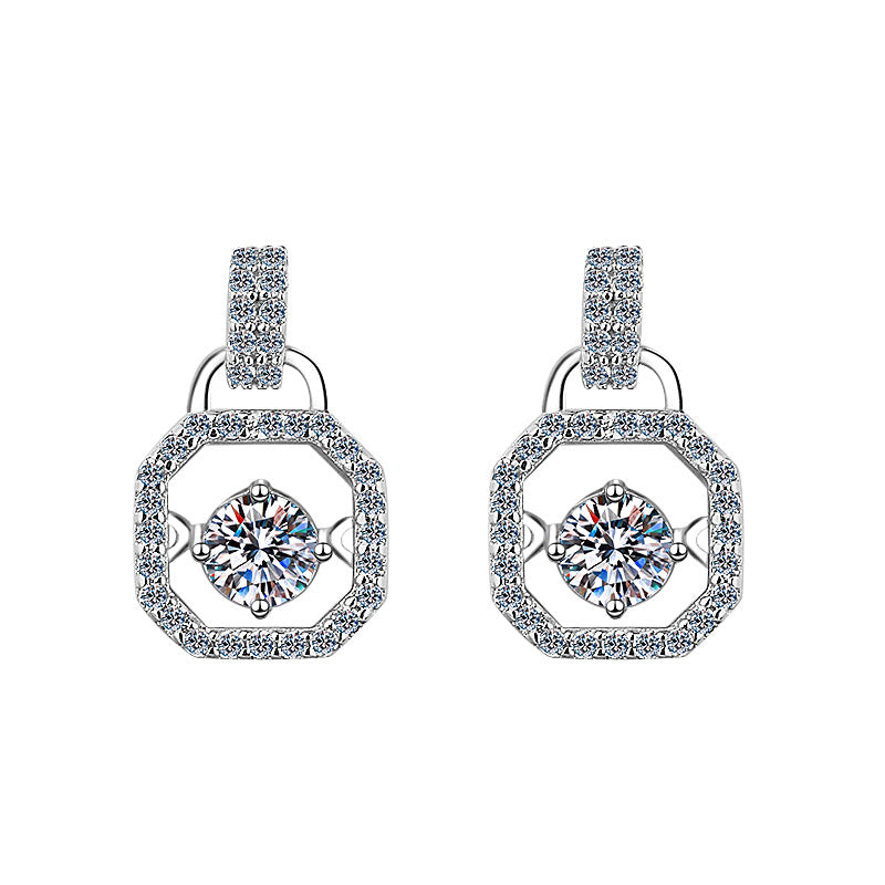 Mosangshi 925 sterling silver classic bag earrings