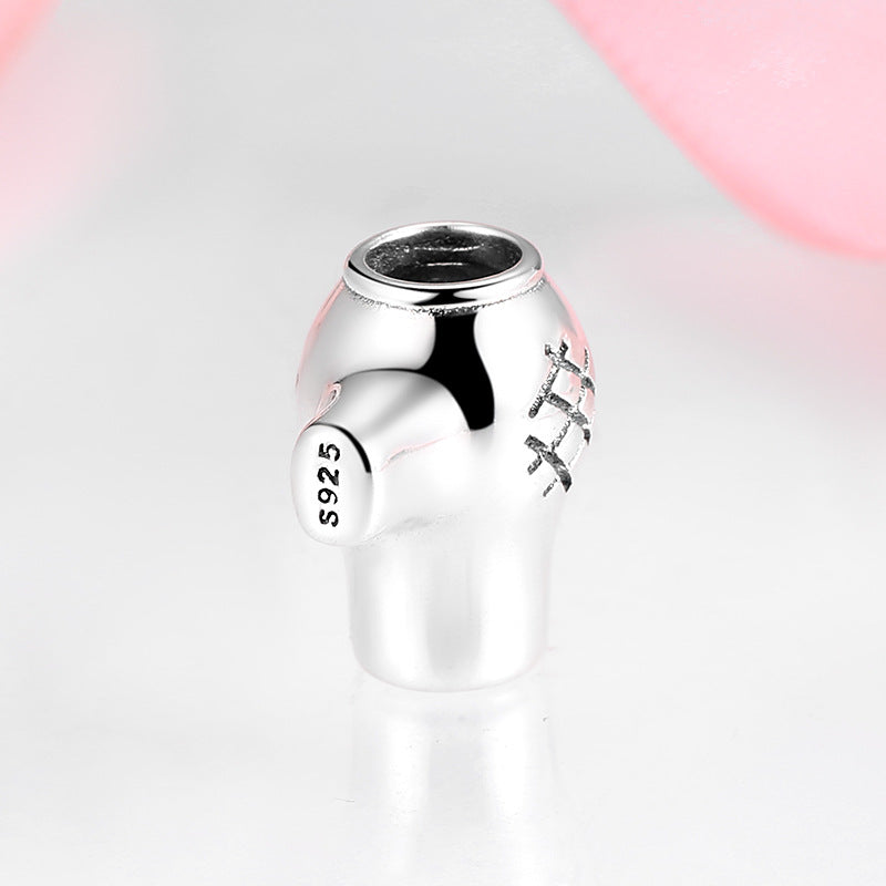 S925 Sterling Silver Hair Dryer Bead Pendant