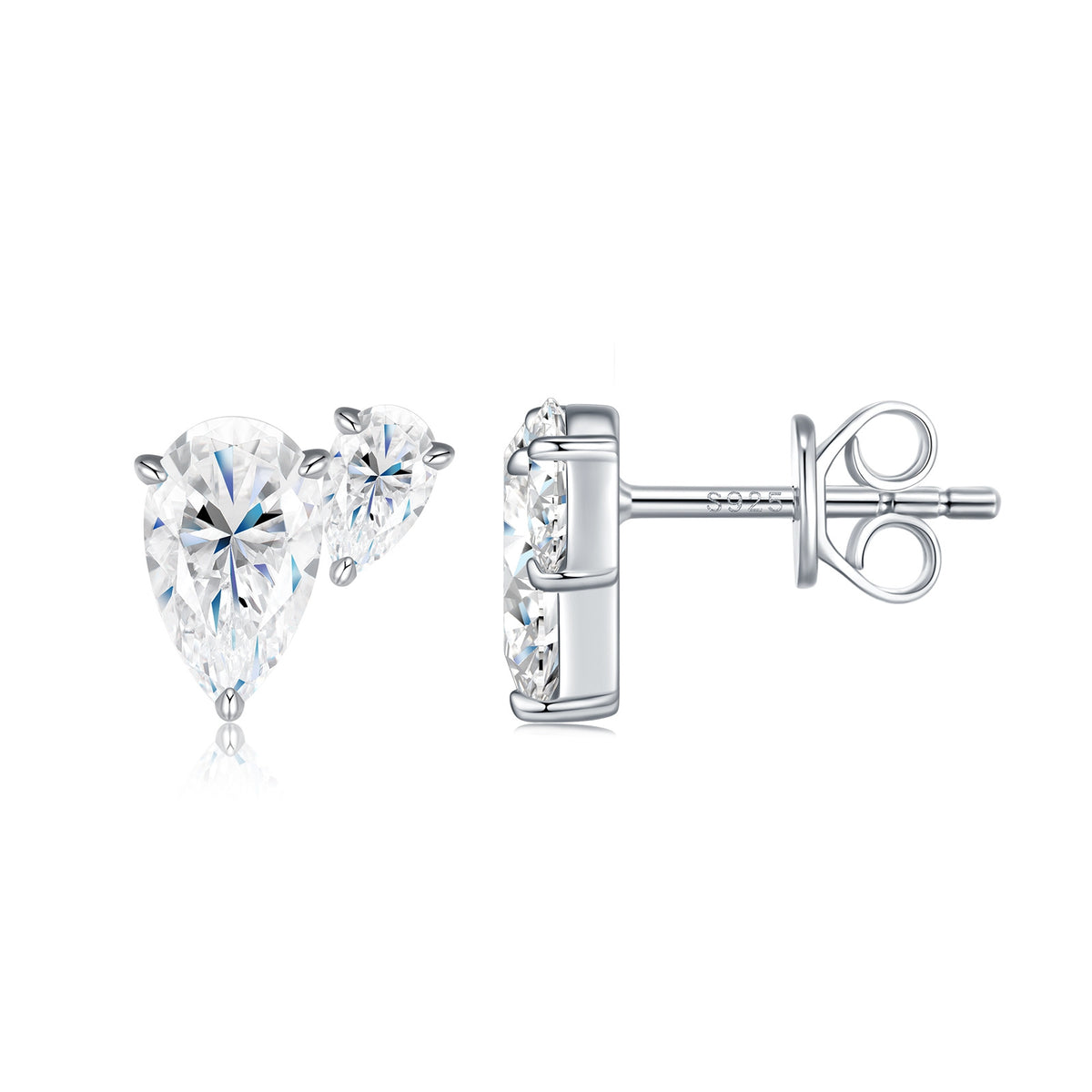 S925 Silver Moissanite Stud Earrings
