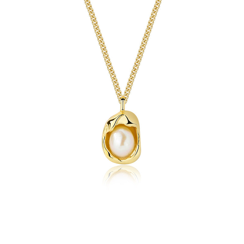 S925 Sterling Silver Pearl Necklace