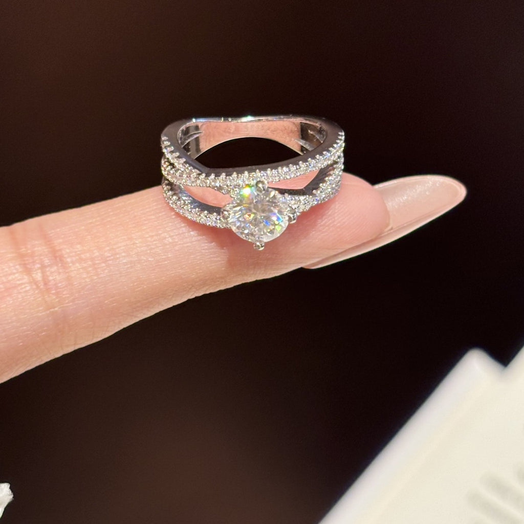 S925 Silver Moissanite Ring