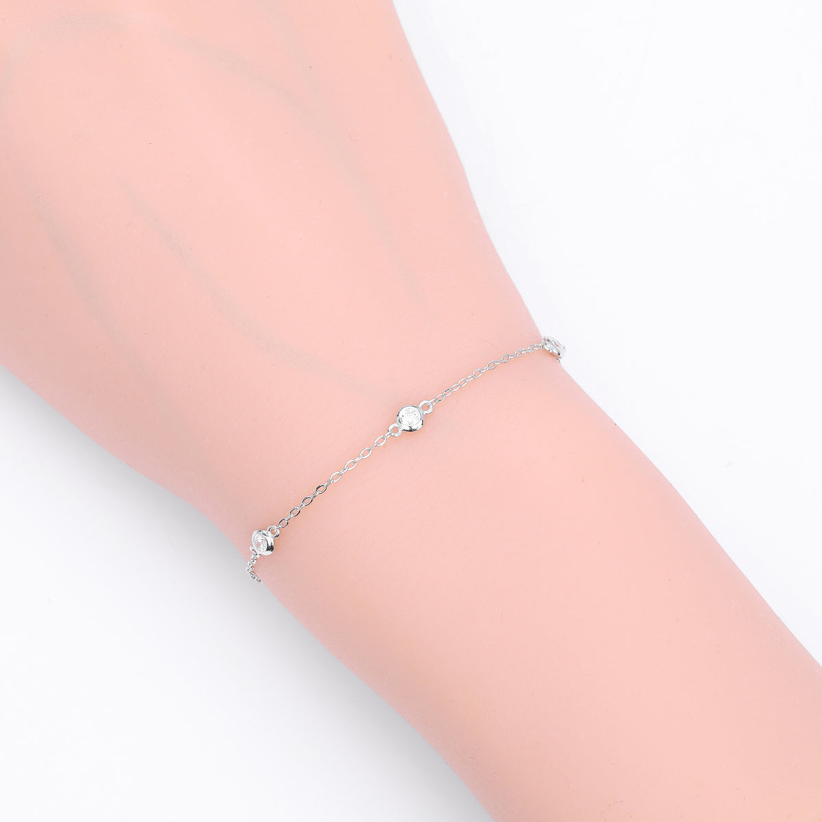 S925 Sterling Silver and Zircon Bracelet
