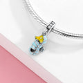 S925 Sterling Silver Seahorse Zircon Inlaid Pendant