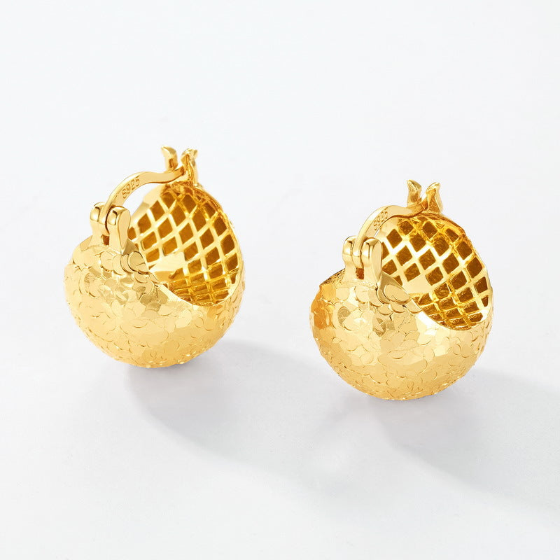 S925 Sterling Silver Gold-Plated Ice Shard Earrings