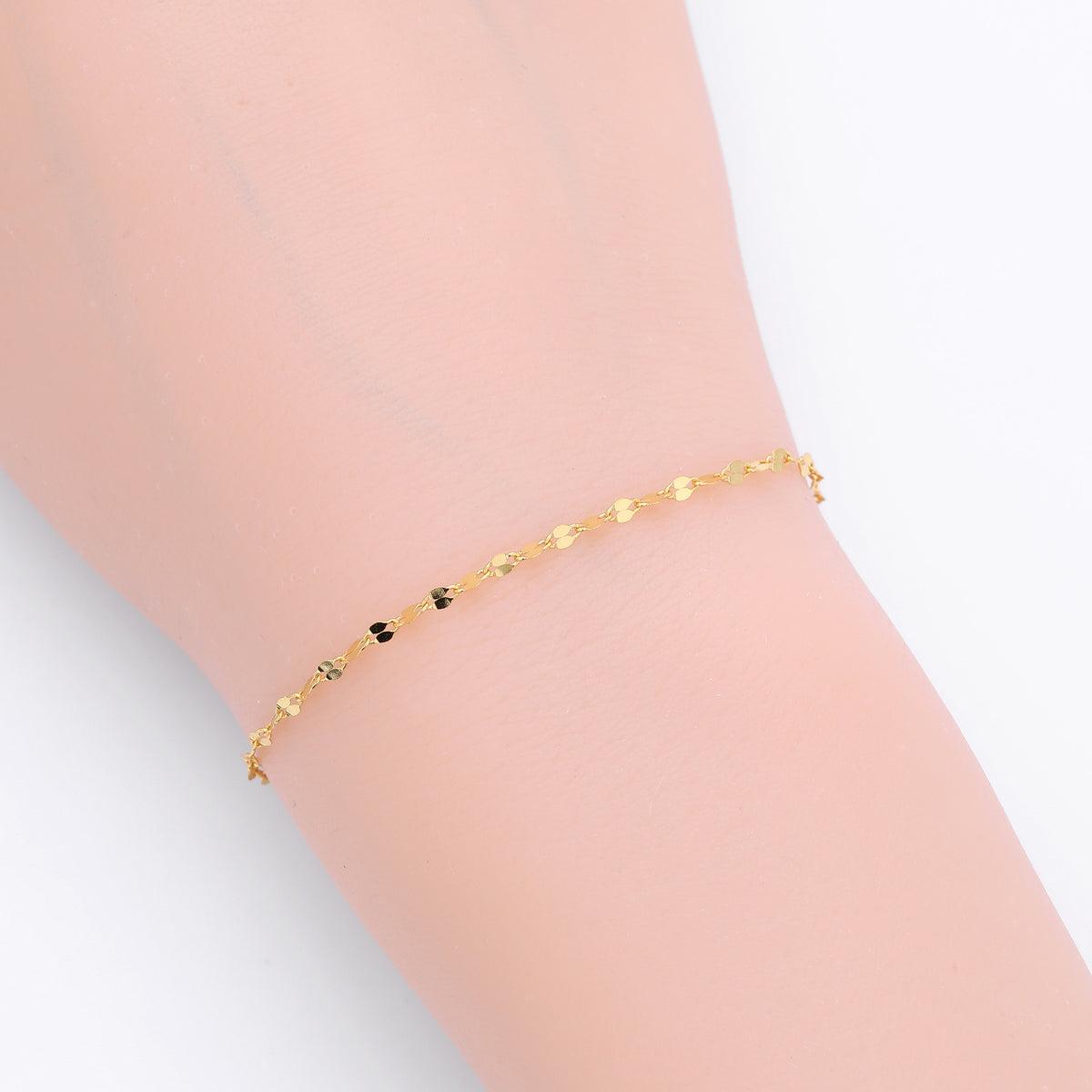 S925 Sterling Silver Sequin Bracelet