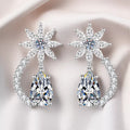 S925 Silver Pear-Shaped Moissanite Stud Earrings