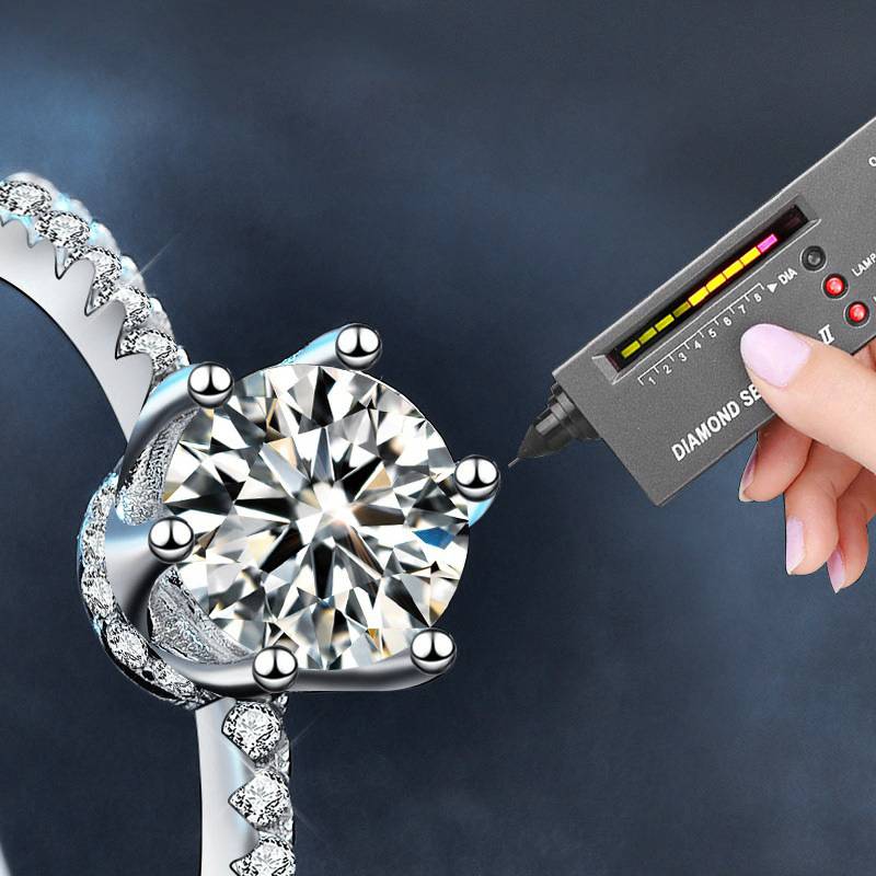 S925 Sterling Silver Crown Moissanite Ring
