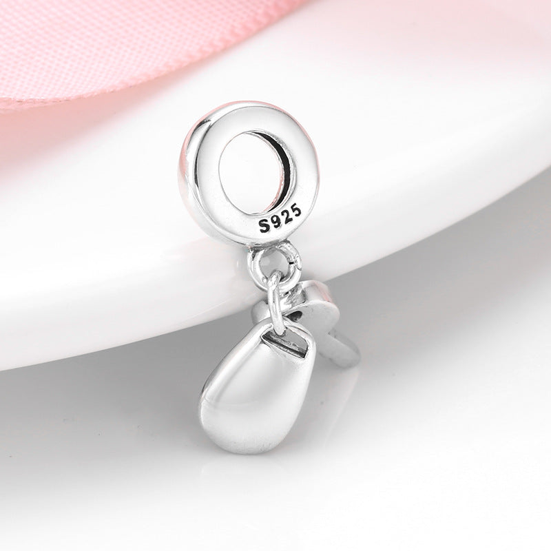 S925 Sterling Silver Car Key Bracelet Bead Pendant