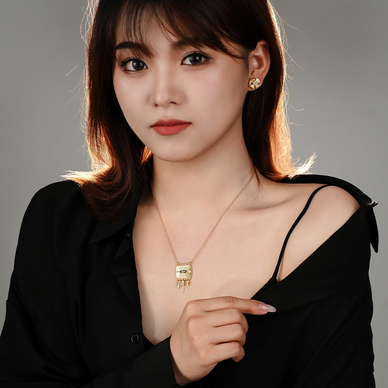 S925 Sterling Silver Necklace Set with Zirconia