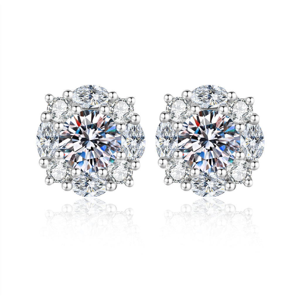 S925 Sterling Silver Moissanite Earrings