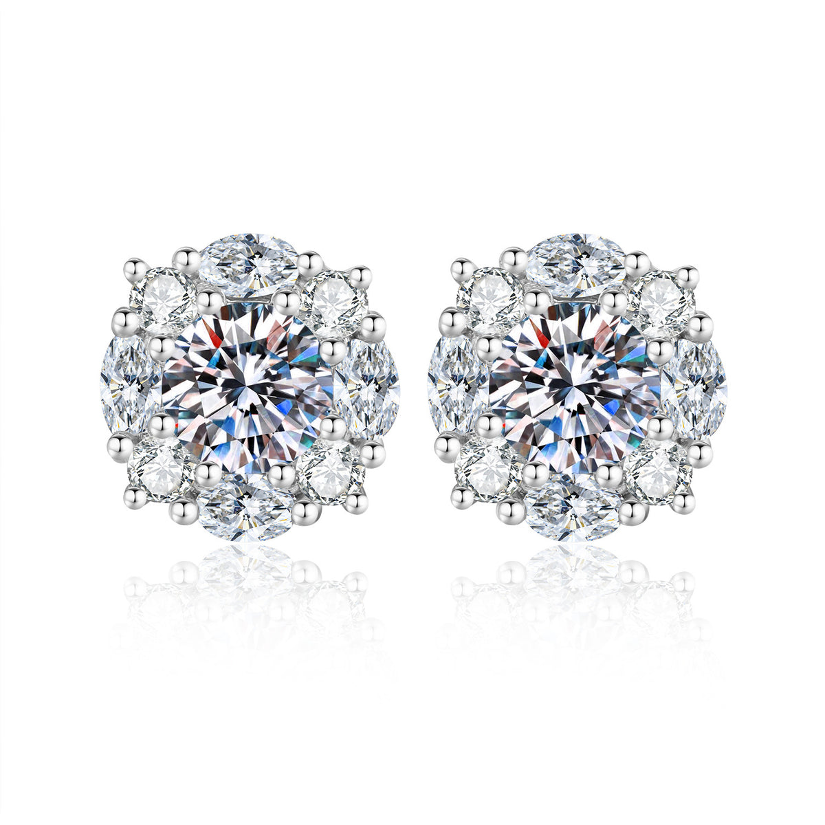 S925 Sterling Silver Moissanite Earrings