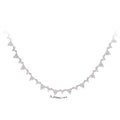 S925 Sterling Silver Scattered Triangle Full Zirconium Necklace