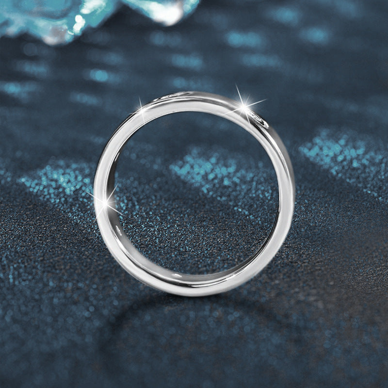 S925 Sterling Silver Minimalist Moissanite Ring