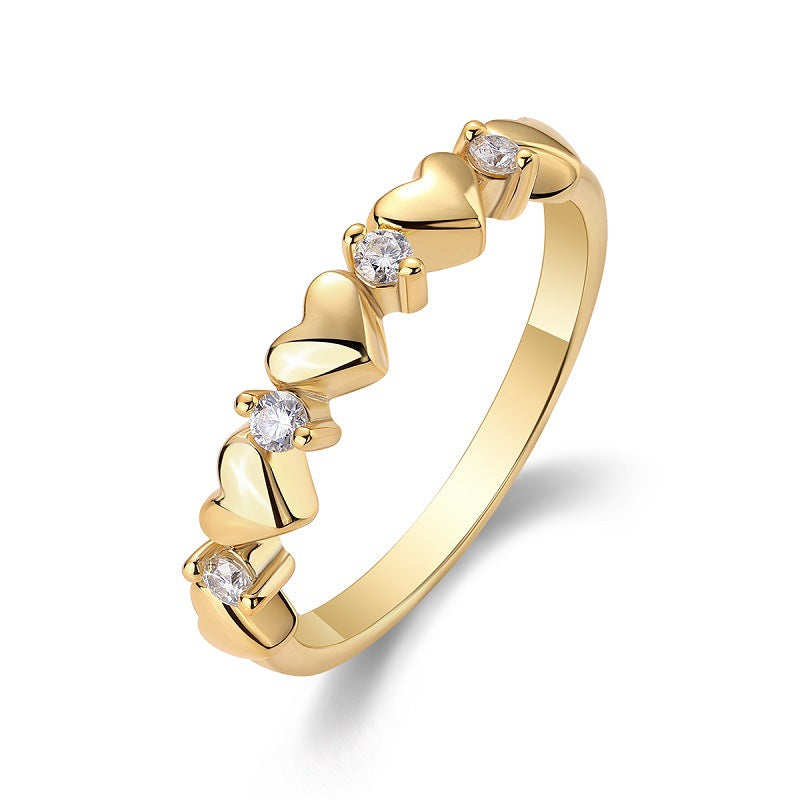 S925 Silver Gold-Plated Moissanite Ring