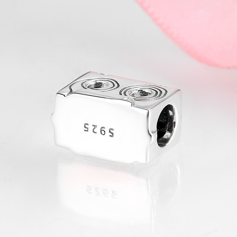 S925 Sterling Silver Tape Shape Pendant