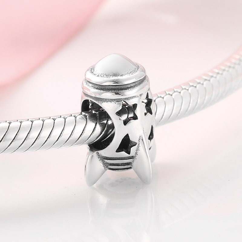 S925 Sterling Silver Rocket Bead Pendant