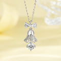 S925 Sterling Silver Christmas Bell Necklace