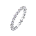 S925 Silver Moissanite Solid-Band Ring