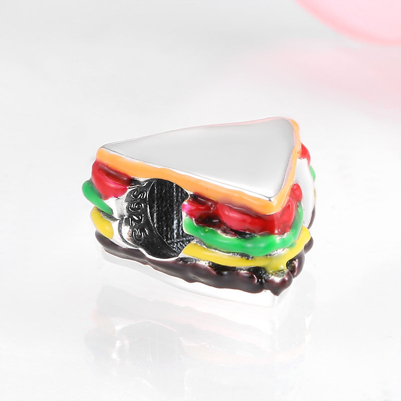 S925 Sterling Silver Sandwich Bead Pendant