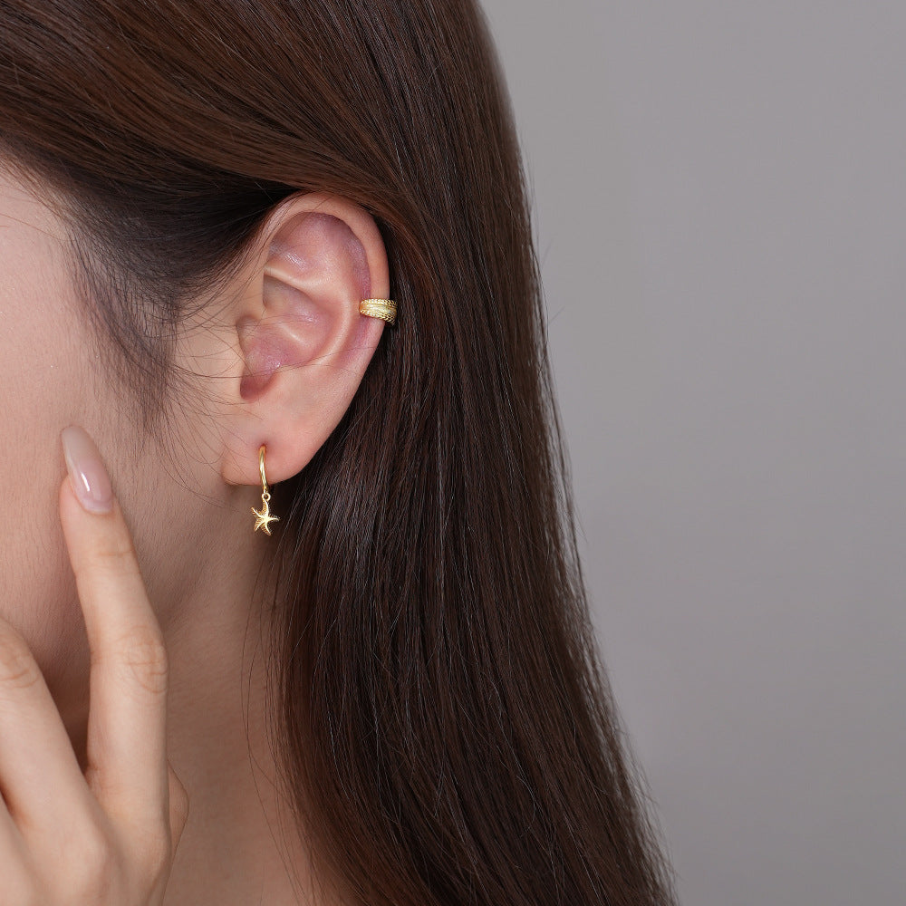 S925 Sterling Silver Starfish Earrings