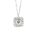 S925 Sterling Silver Moissanite Woven Dream net Square Pendant Necklace