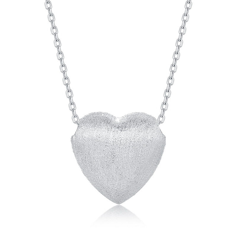 S925 Sterling Silver Three-Dimensional Love Necklace