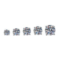 S925 Sterling Silver Moissanite Stud Earrings (6-Prong & 4-Prong)