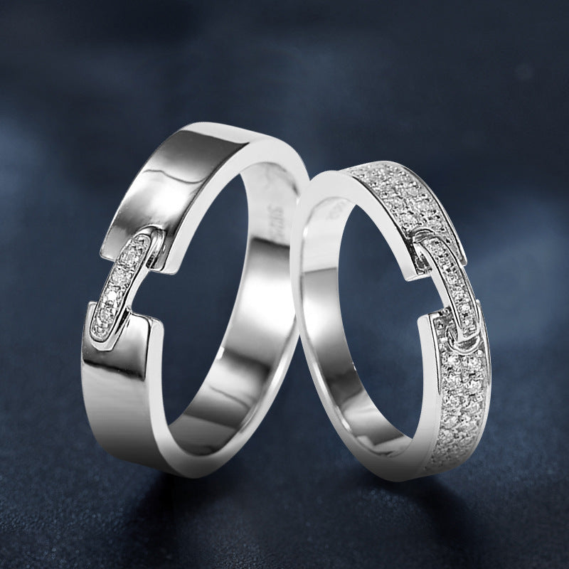 S925 Sterling Silver Moissanite Engagement Ring