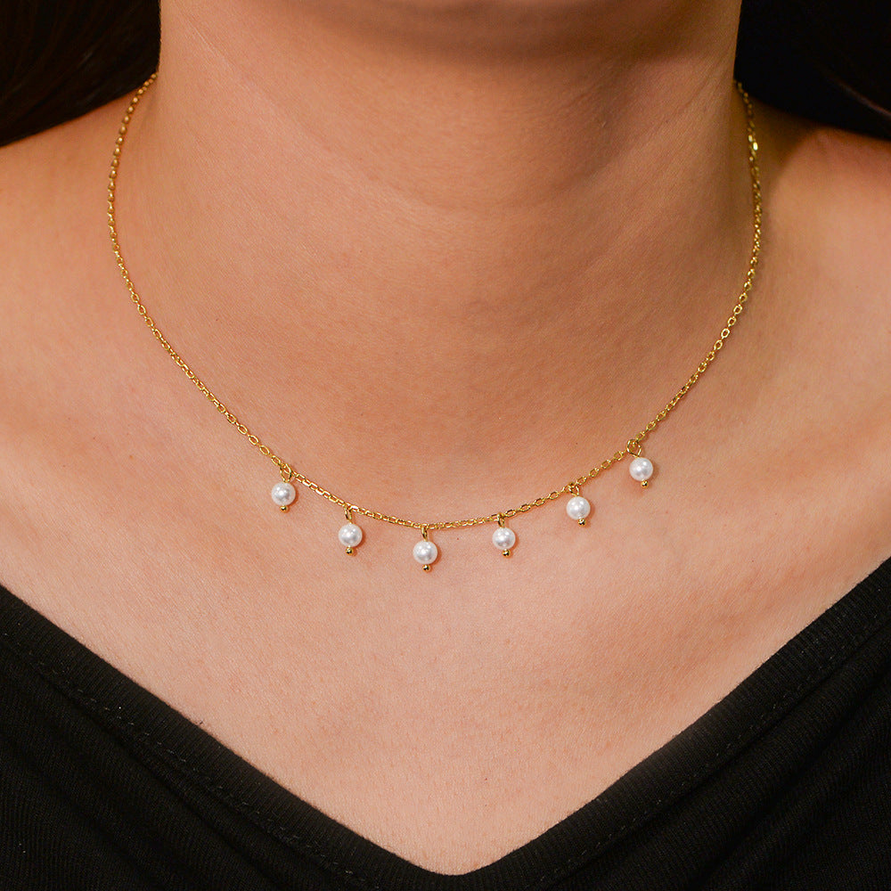 S925 Sterling Silver Shell Pearl Necklace