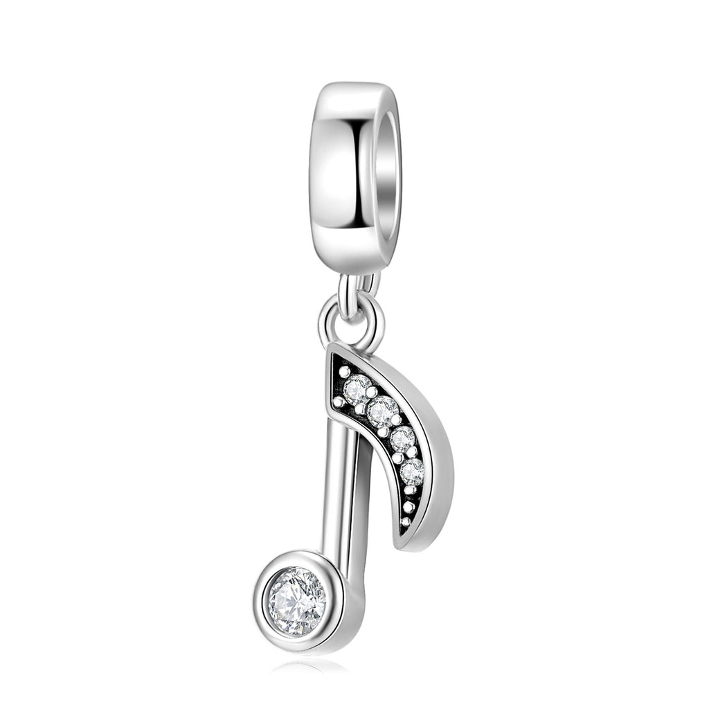 S925 Sterling Silver Music Note Bracelet Necklace Pendant