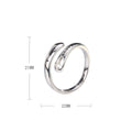 S925 Sterling Silver Openwork Cross Ring