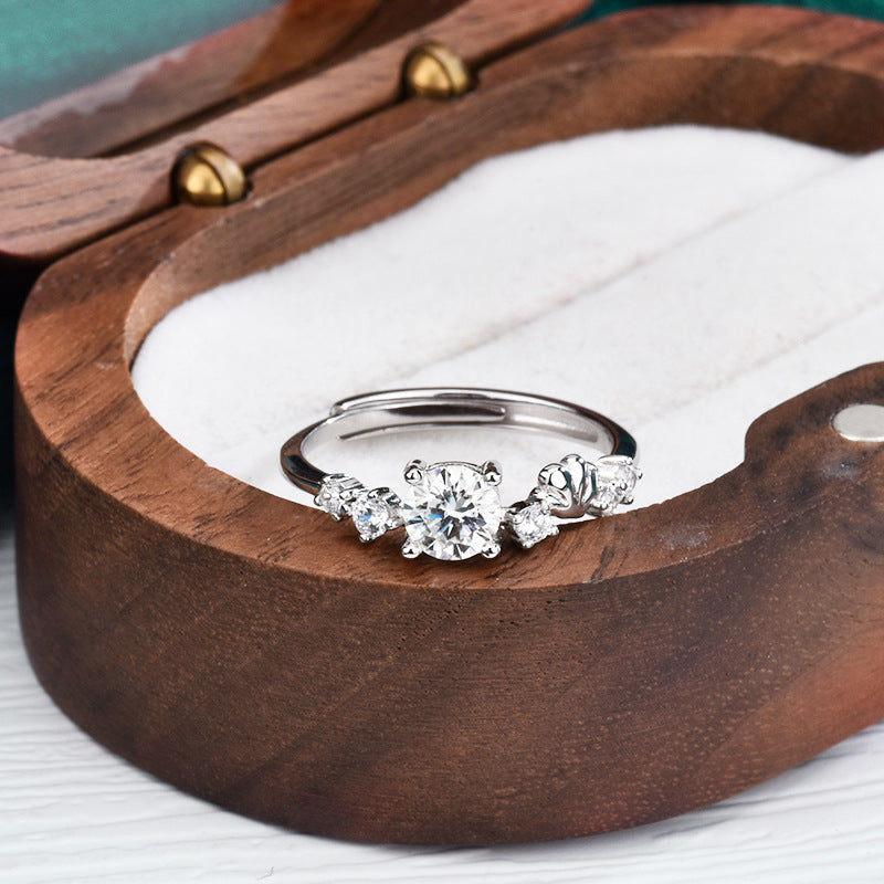S925 Sterling Silver Mermaid Moissanite Ring