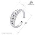 Stylish and simple S925 sterling silver croissant ring