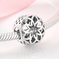 S925 Sterling Silver Hollow Star Flower Pendant