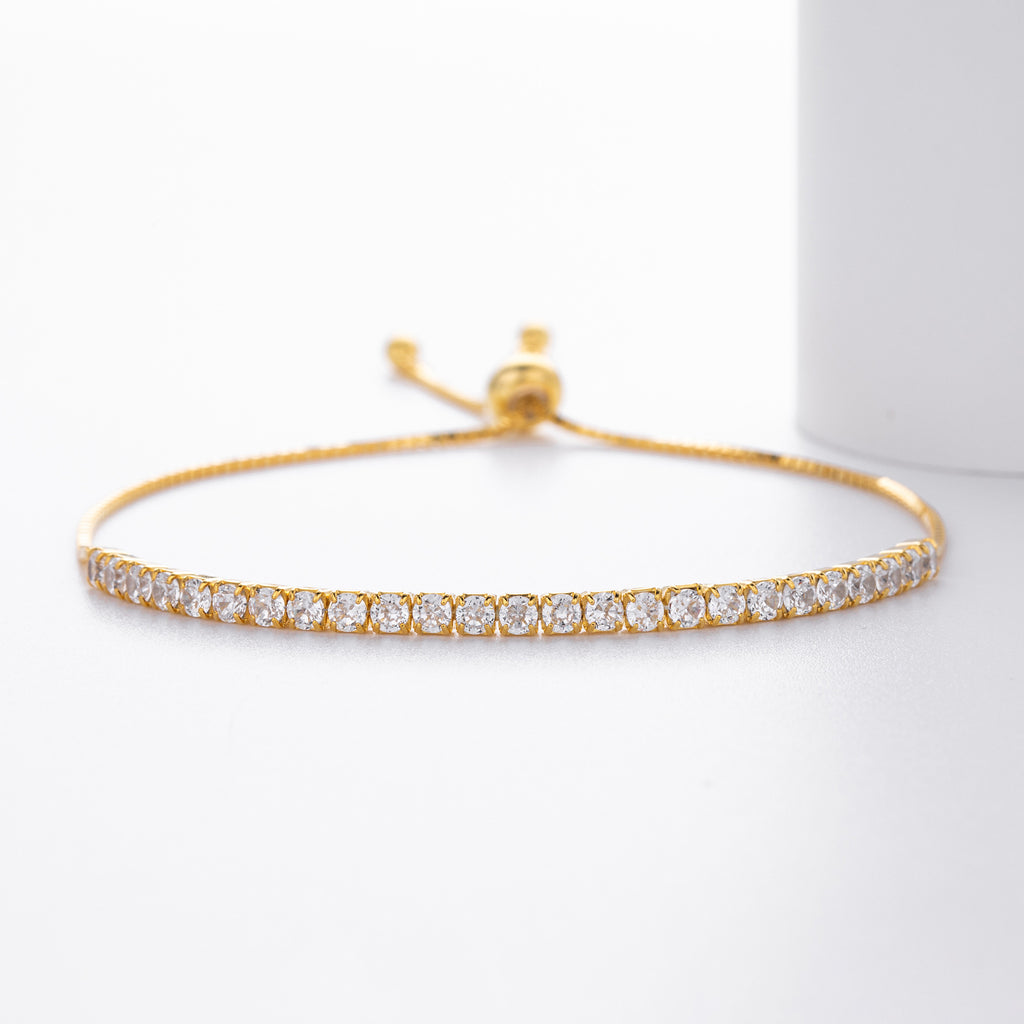 S925 Sterling Silver Diamond-Accented Bracelet