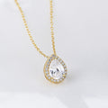 S925 Sterling Silver Drop-Shaped Zircon Necklace