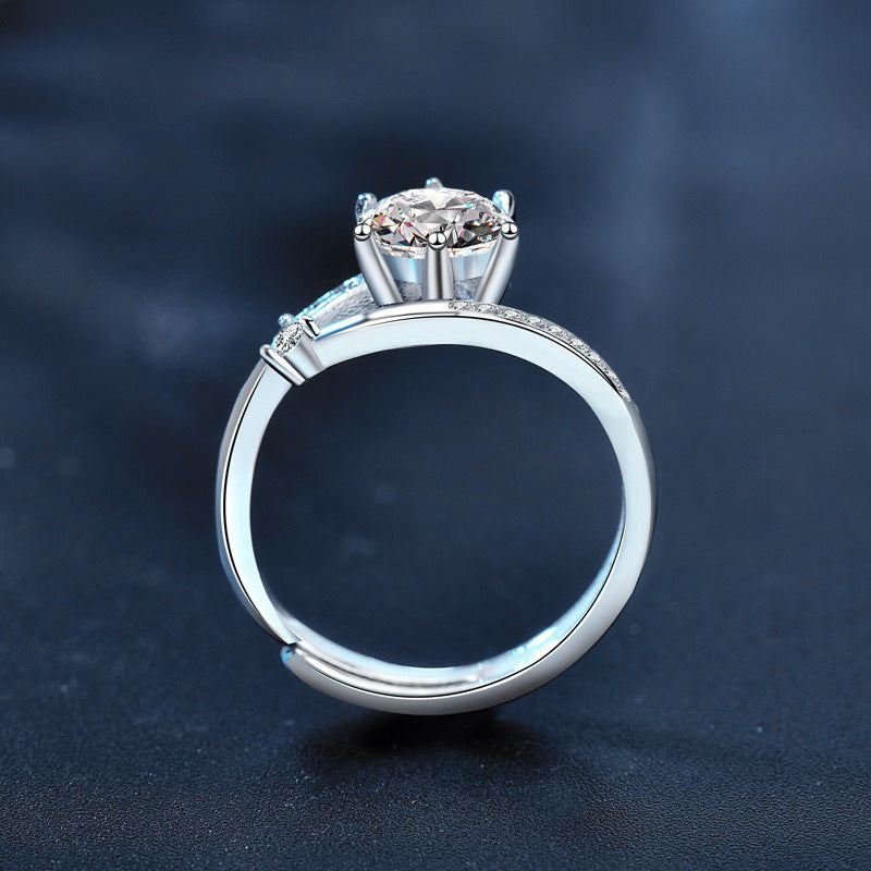 S925 Sterling Silver “Dream Chaser” Moissanite Ring