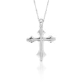 S925 Sterling Silver Cross Moissanite Pendant Necklace