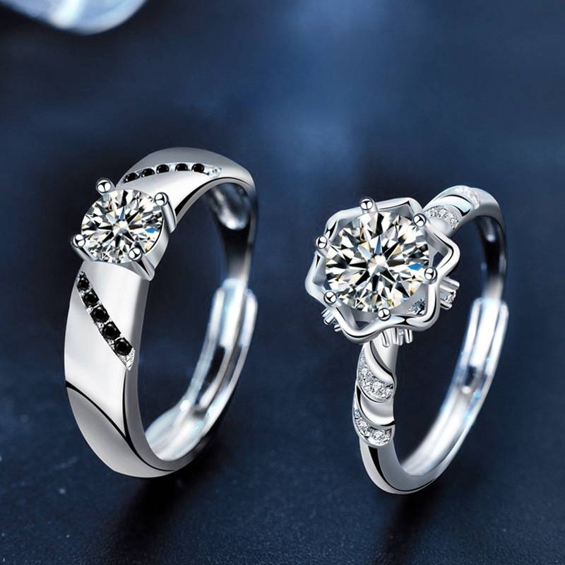 S925 Sterling Silver Moissanite Wedding Ring