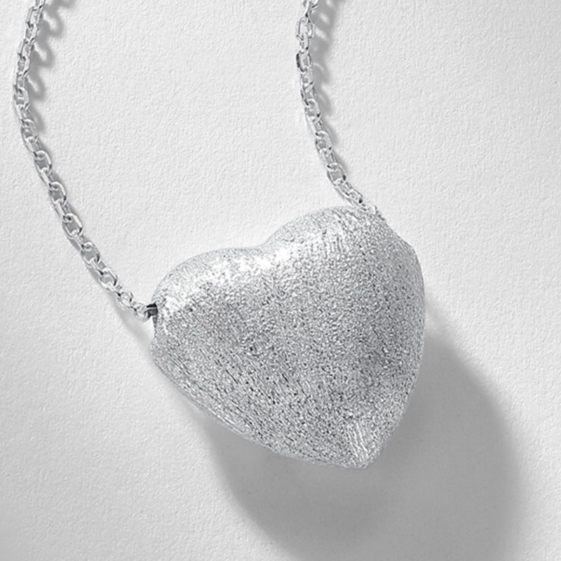 S925 Sterling Silver Three-Dimensional Love Necklace