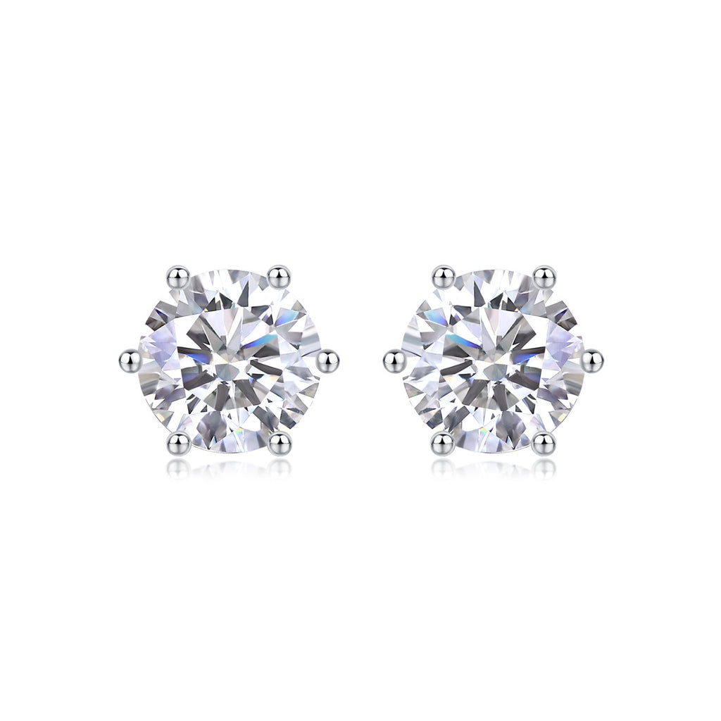 S925 Silver "Serene Moments" Moissanite Stud Earrings