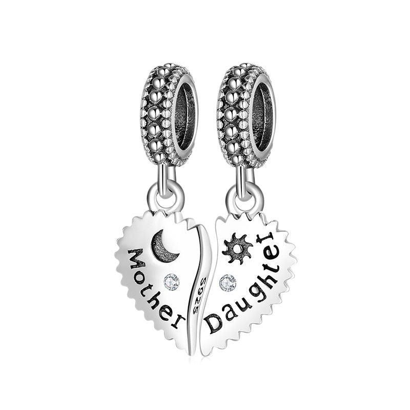 S925 Sterling Silver Heart-Shaped Zircon Pendant