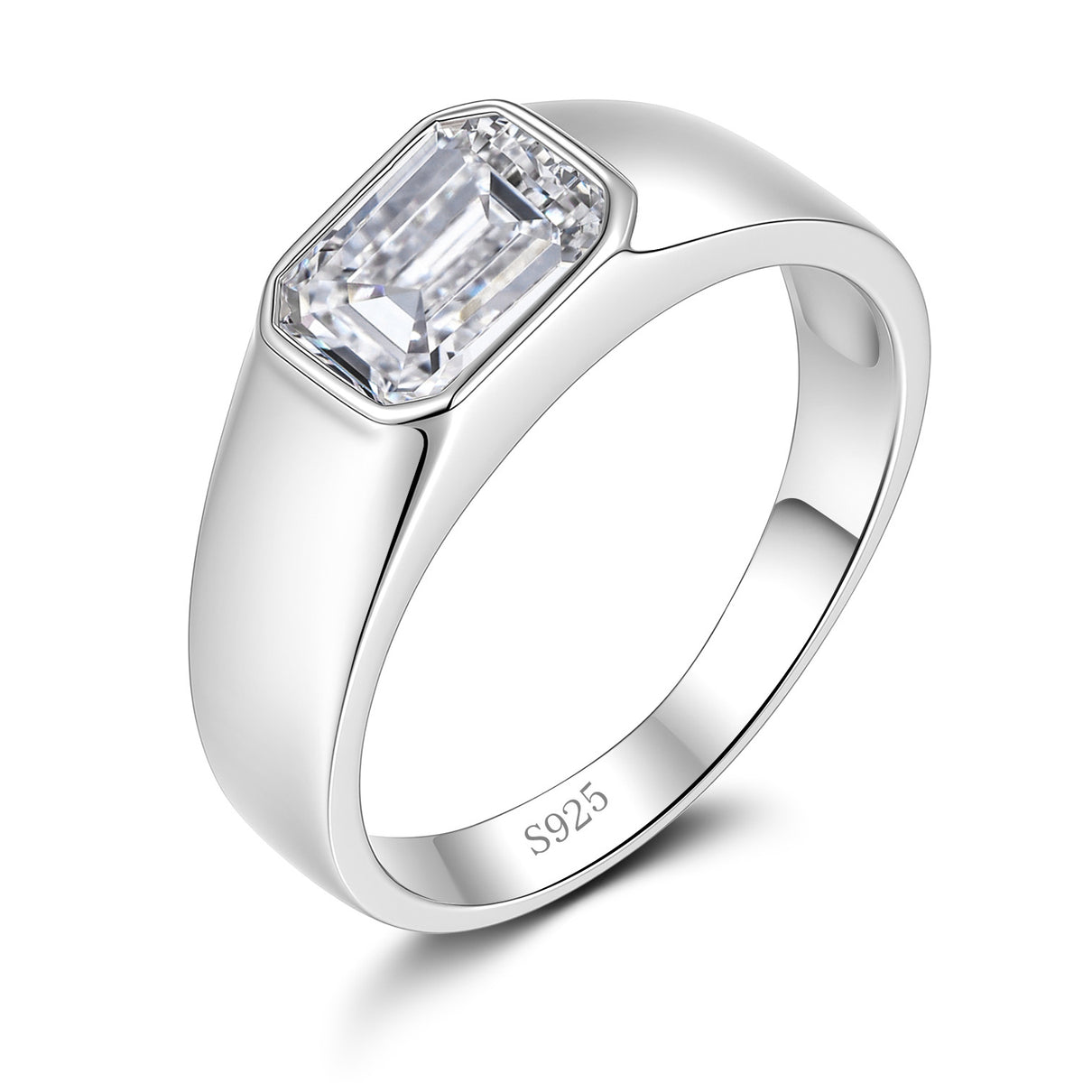 S925 Sterling Silver Moissanite Ring